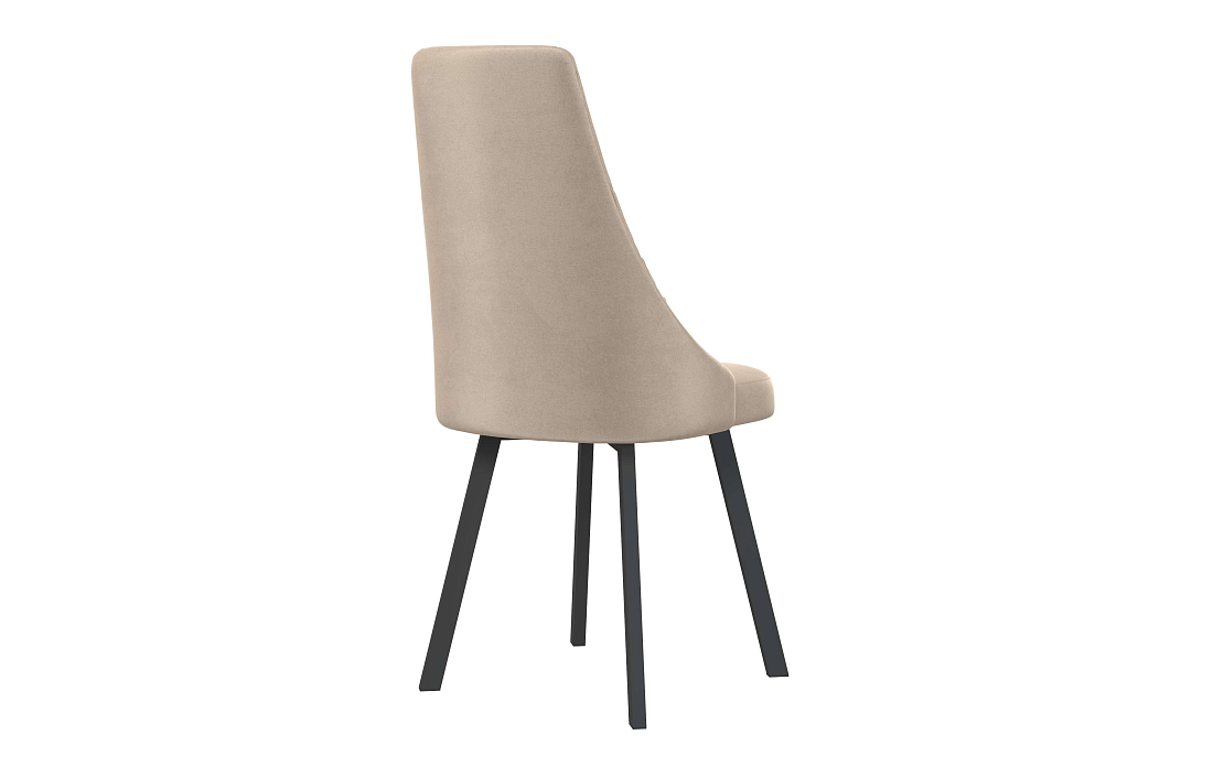 Стул Лион велюр конфетти крем/Цвет металл черный